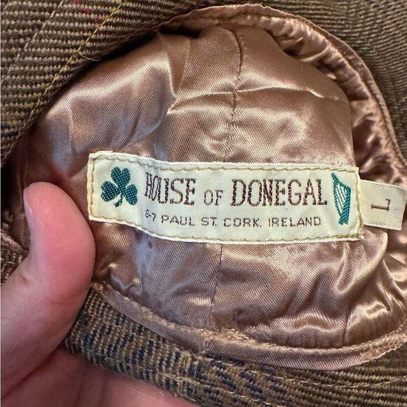 House of Donegal Men's Tweed Ireland Walking Bucket Hat Wool Feather Detail Sz L - Picture 6 of 6